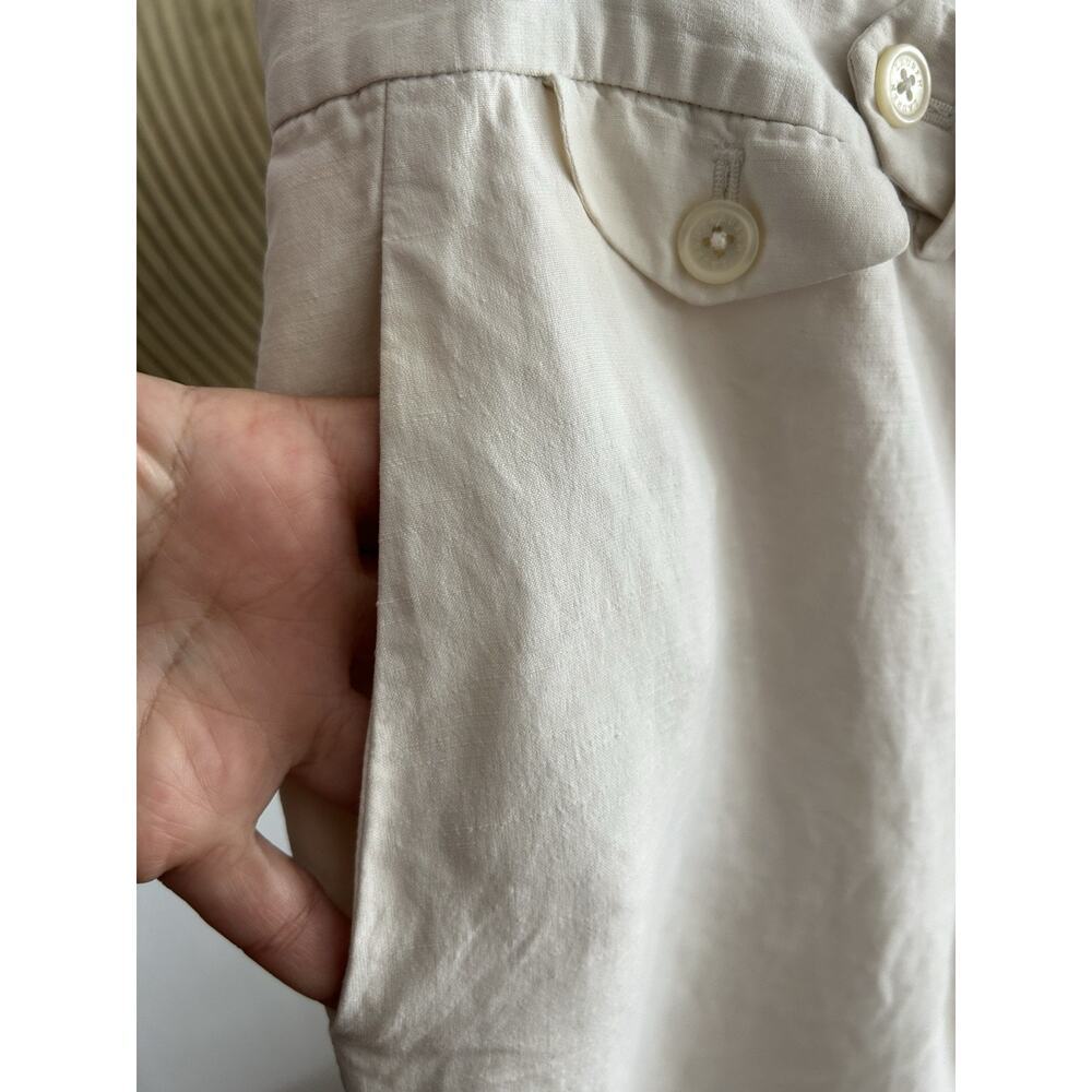 Lauren Ralph Lauren Cream Silk Linen Dress Pants Preppy Old Money Minimalist 12 - Picture 4 of 10